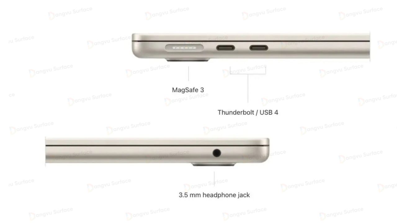 Cổng kết nối của MacBook Air M2