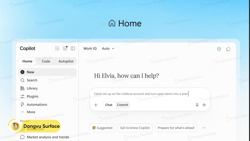 Trung tâm trải nghiệm của người dùng là Home